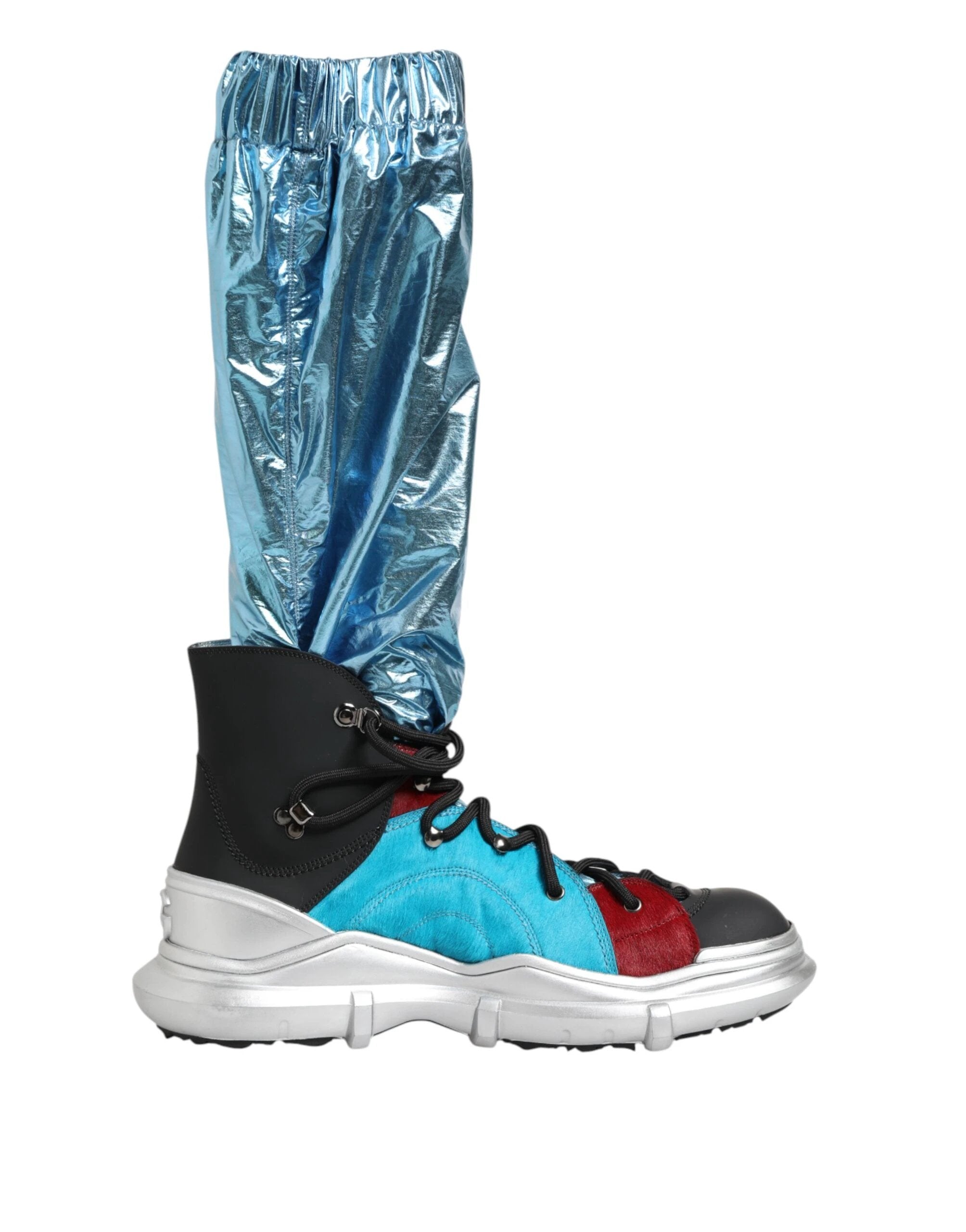 Dolce & Gabbana Blue Lace Up Over The Knee Socks Men Boots Shoes by Dolce & Gabbana