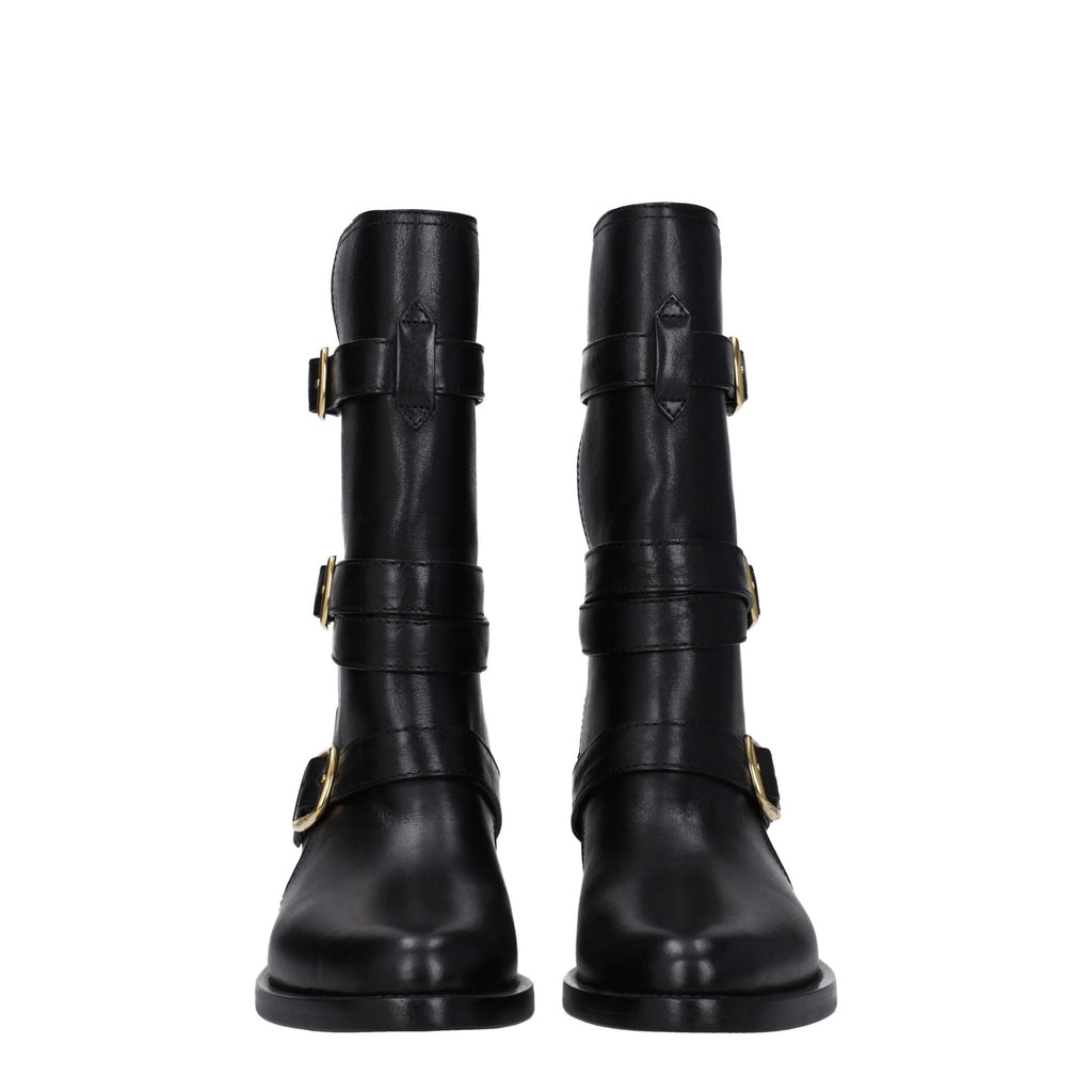 Celine Black Leather Boots