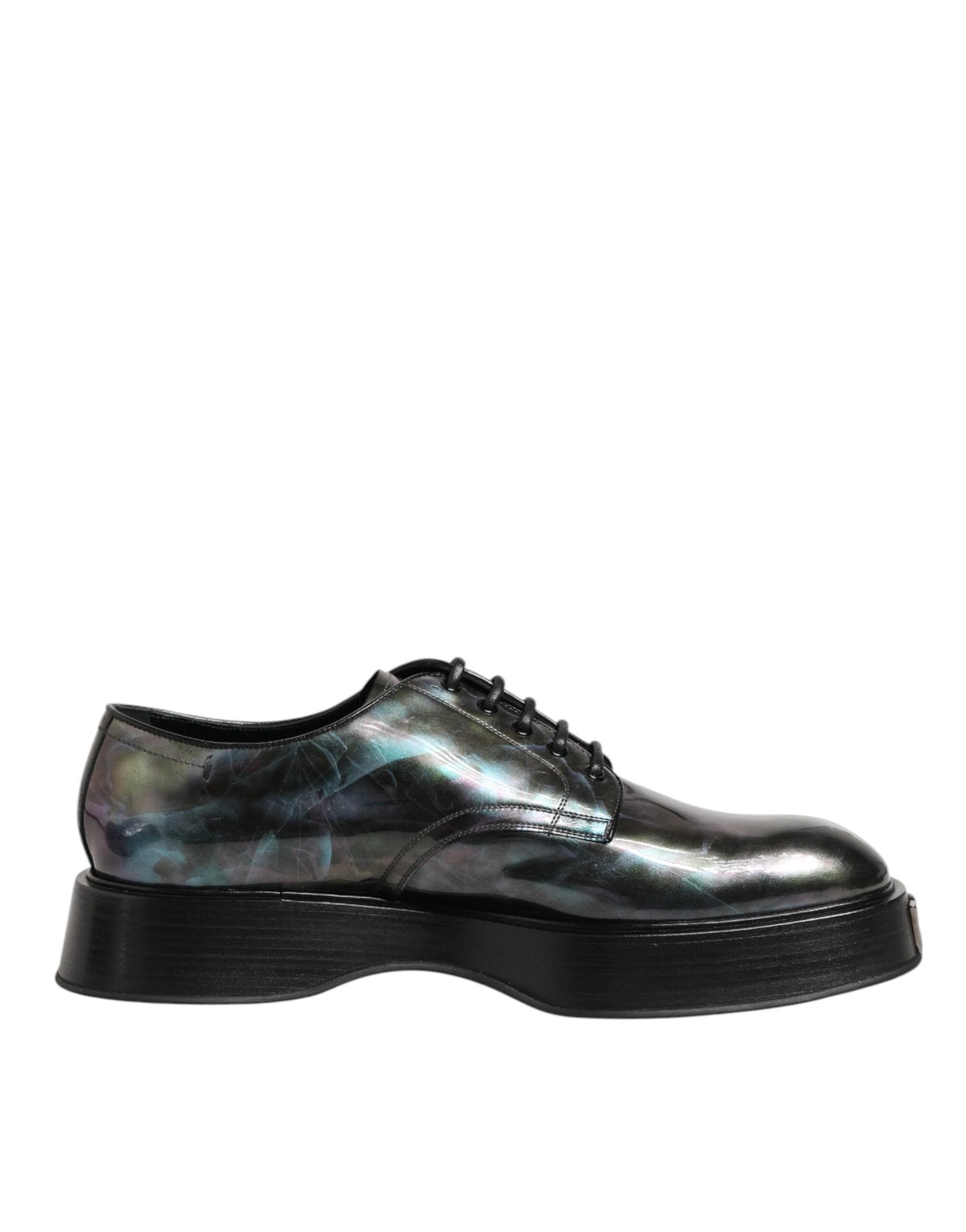 Dolce & Gabbana Multicolor Leather Lace-up Men Formal Derby Shoes by Dolce & Gabbana
