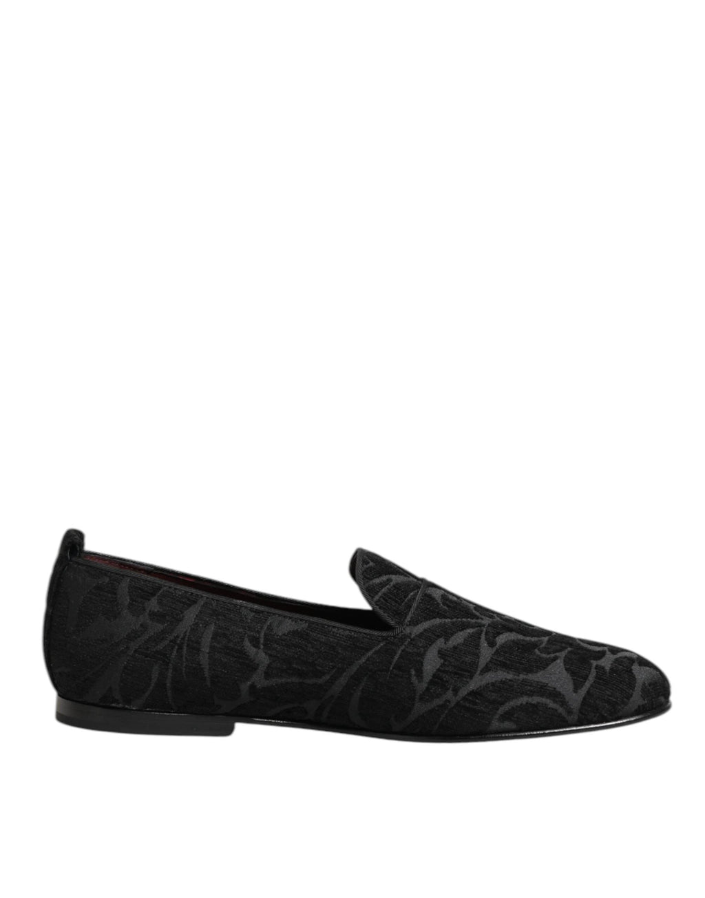 Dolce & Gabbana Black Brocade Loafers Slip On Men Dress Shoes by Dolce & Gabbana