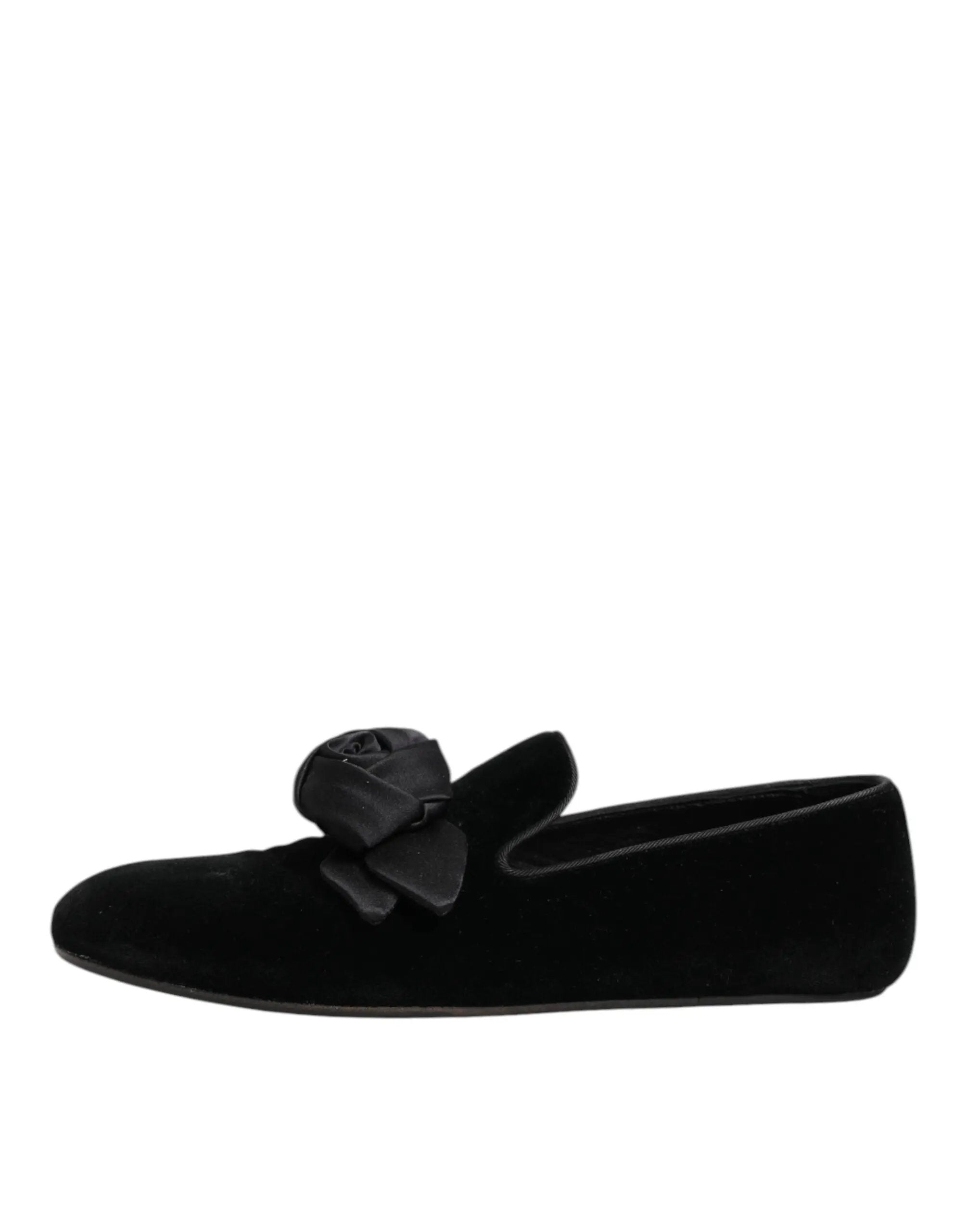 Mocassins Dolce &amp; Gabbana en daim noir Cotton Rose