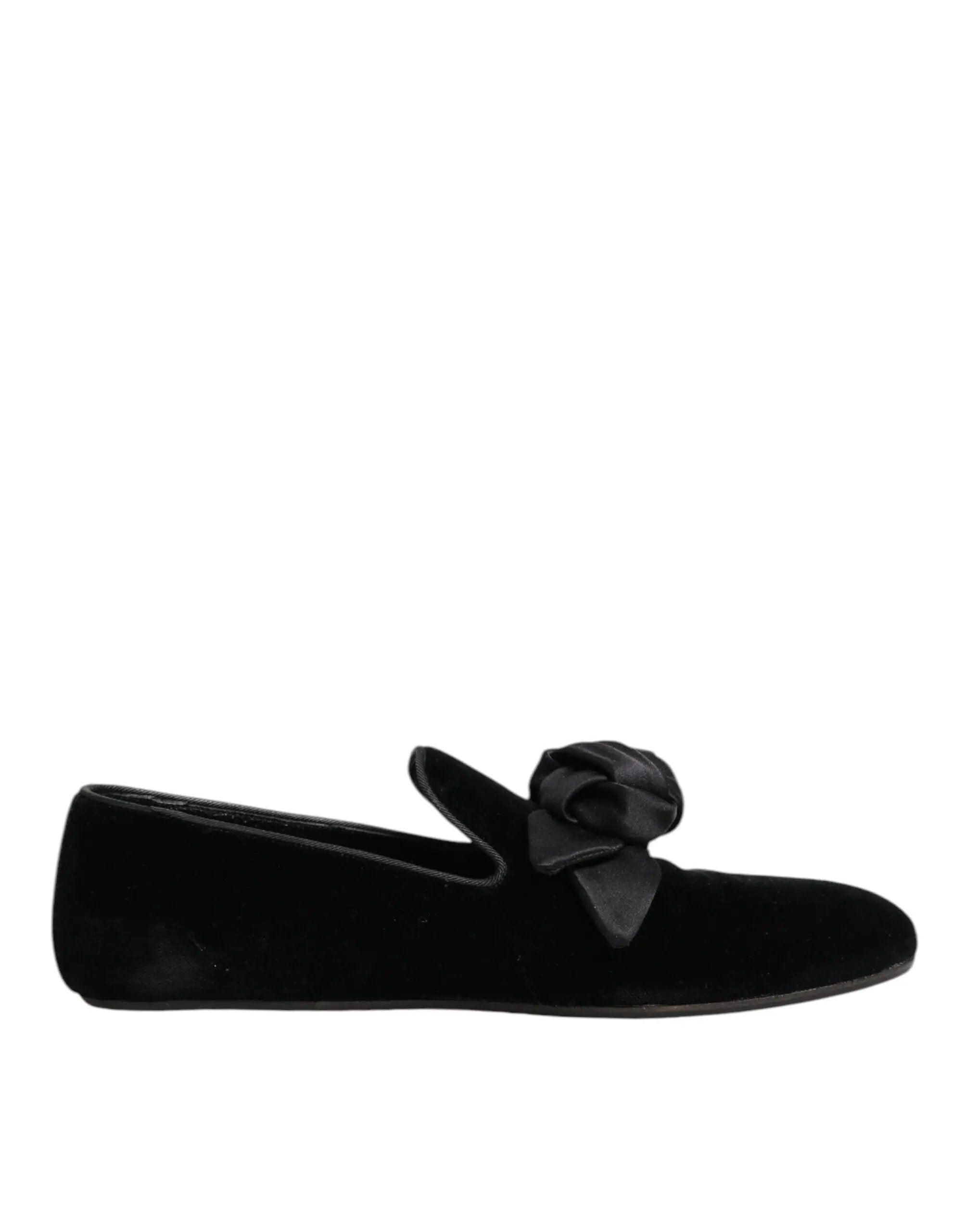 Mocassins Dolce &amp; Gabbana en daim noir Cotton Rose