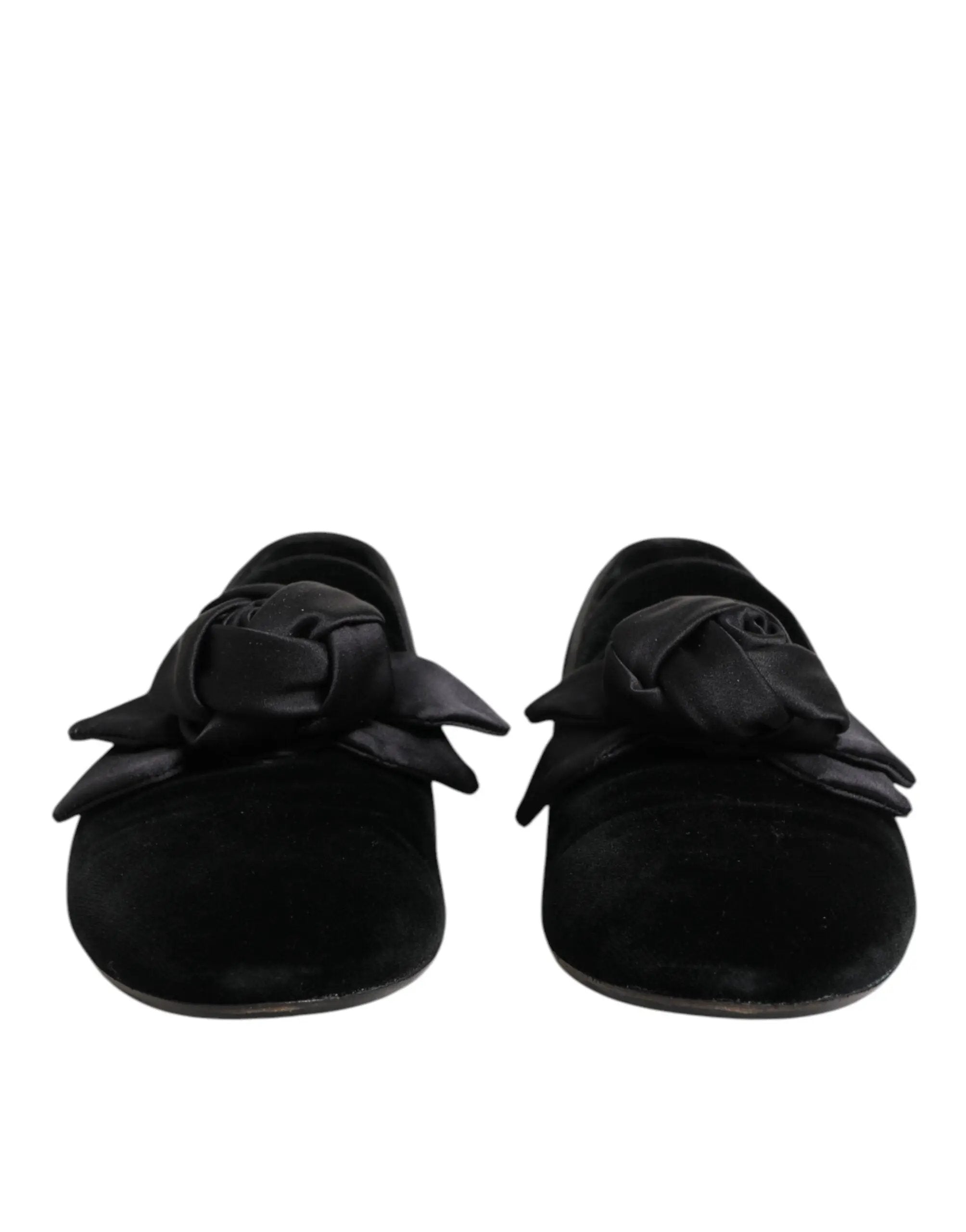 Mocassins Dolce &amp; Gabbana en daim noir Cotton Rose