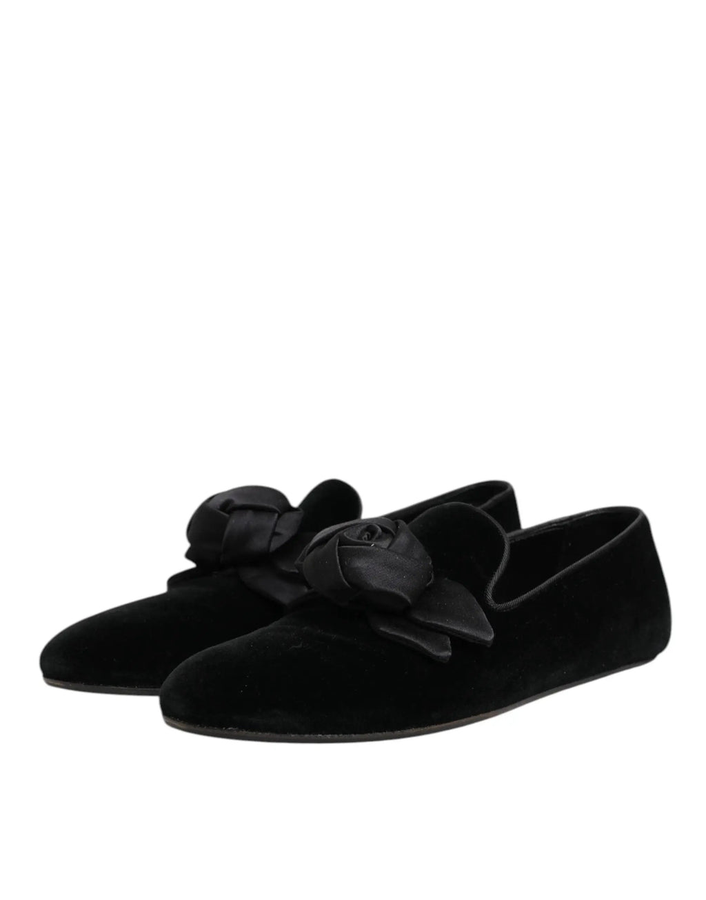 Mocassins Dolce &amp; Gabbana en daim noir Cotton Rose