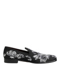 Dolce & Gabbana Black Silver Sequined Loafers Men Dress Shoes by Dolce & Gabbana