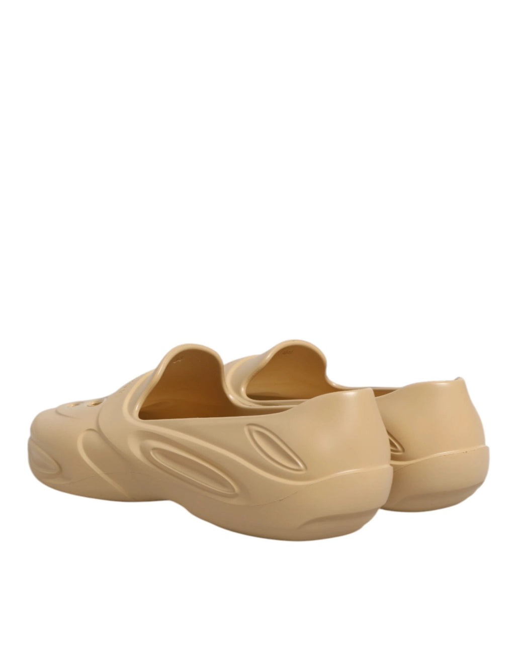 Dolce & Gabbana Beige Rubber Slides Low Top Sneakers Shoes by Dolce & Gabbana