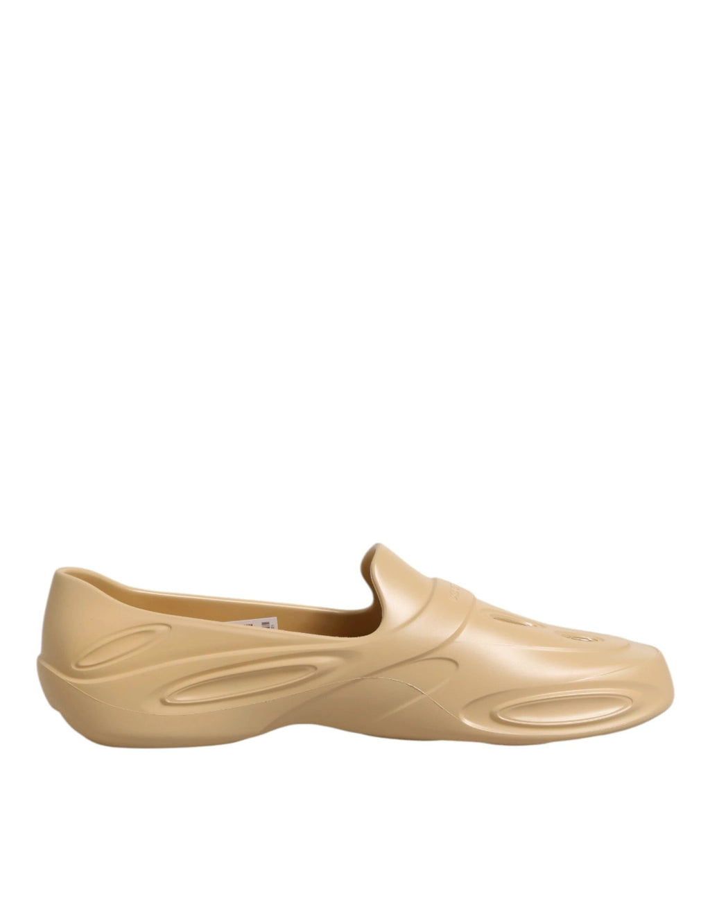 Dolce & Gabbana Beige Rubber Slides Low Top Sneakers Shoes by Dolce & Gabbana