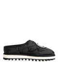 Dolce & Gabbana Black Nylon Low Top Slip On Sneaker Shoes by Dolce & Gabbana