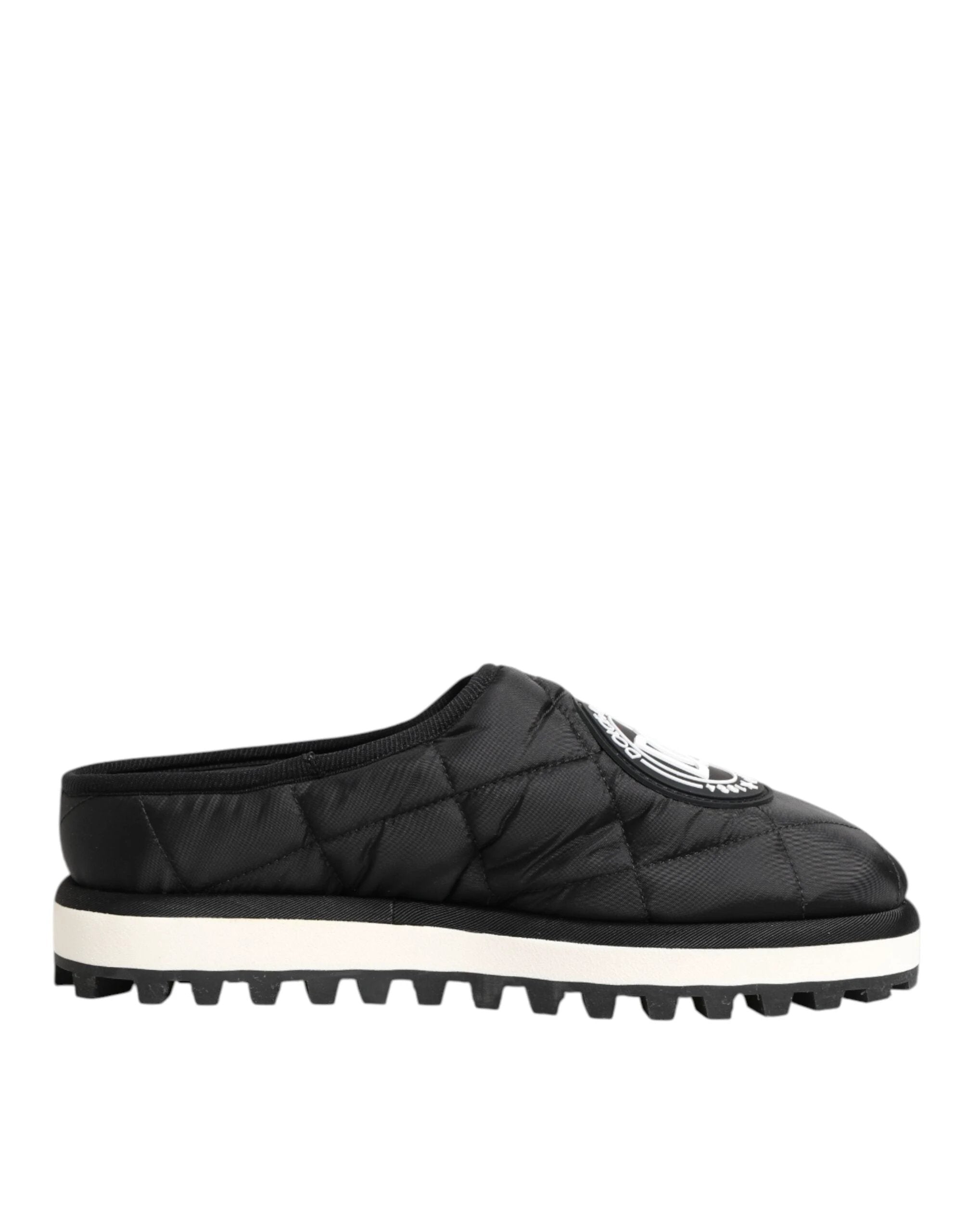 Dolce & Gabbana Black Nylon Low Top Slip On Sneaker Shoes by Dolce & Gabbana