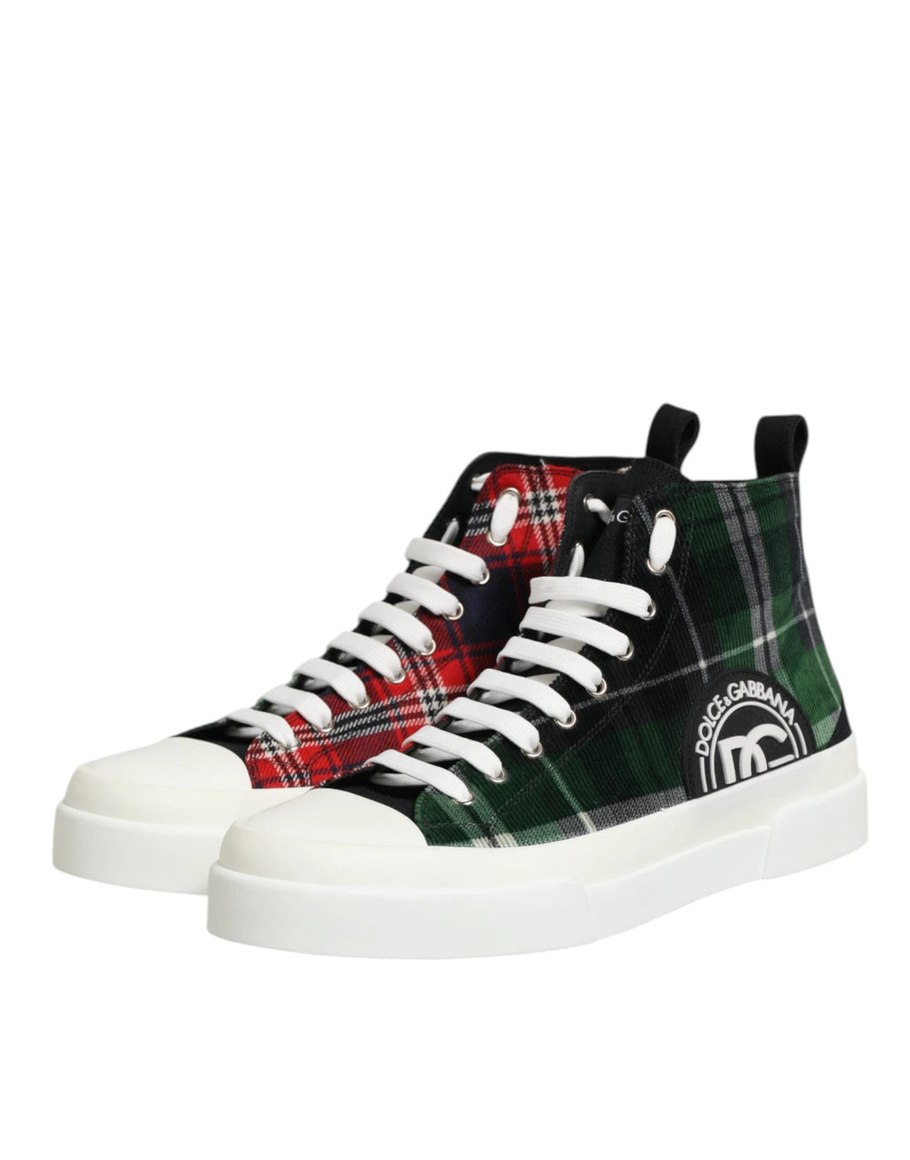 Dolce & Gabbana Multicolor Cotton High Top Men Sneakers Shoes by Dolce & Gabbana