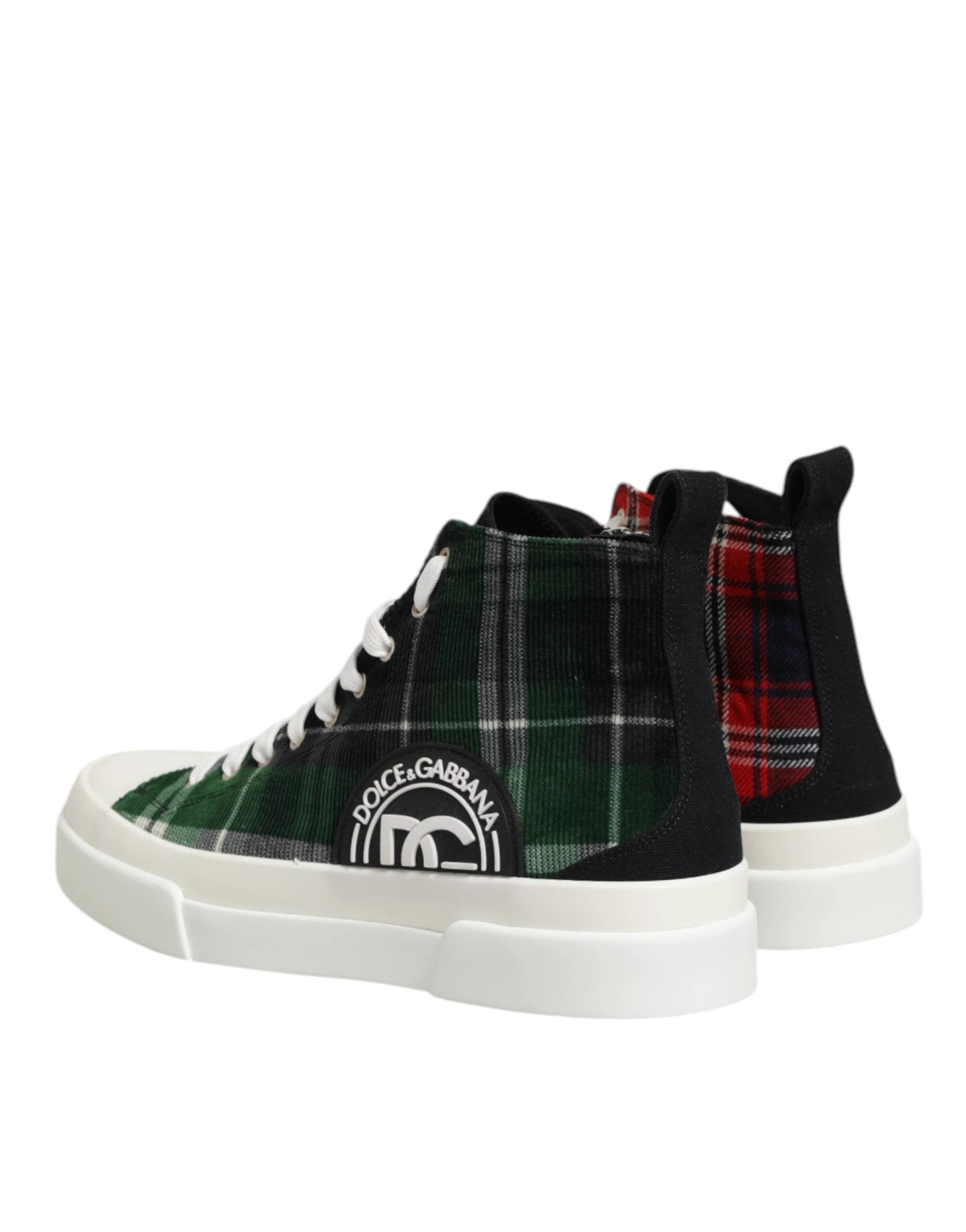 Dolce & Gabbana Multicolor Cotton High Top Men Sneakers Shoes by Dolce & Gabbana