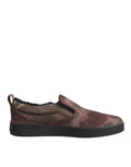Dolce & Gabbana Multicolor Cotton Low Top Slip On Men Sneakers Shoes by Dolce & Gabbana