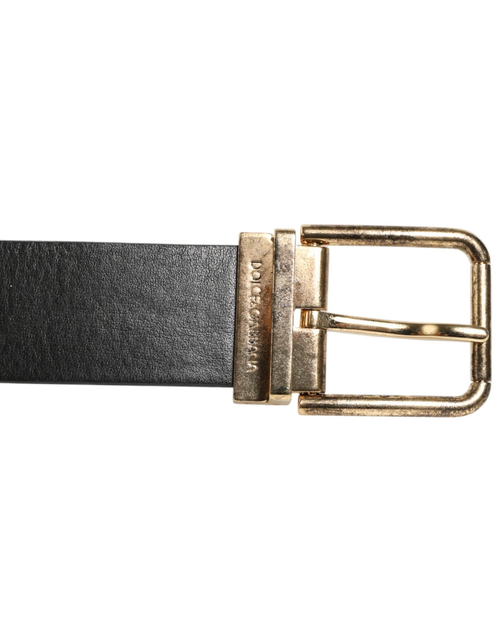 Dolce & Gabbana Black Leather Gold Silver Coin Buckle Belt by Dolce & Gabbana