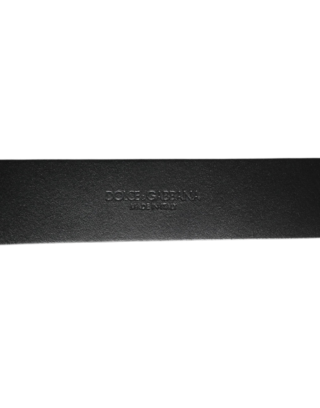 Dolce & Gabbana Black Silver Pebbled Texture Leather Buckle Men Belt by Dolce & Gabbana