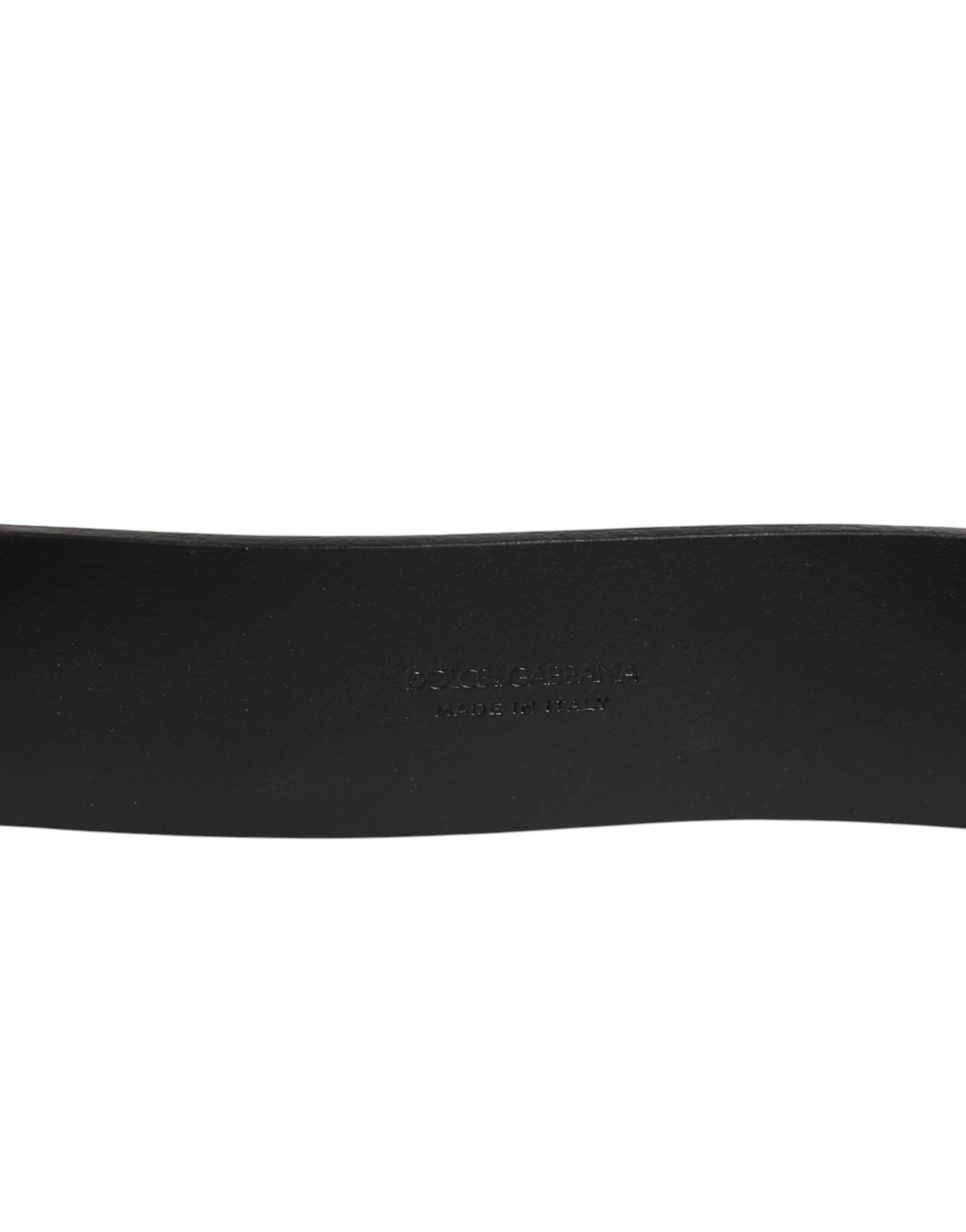 Dolce & Gabbana Brown Classic Gold Metal Logo Buckle Men Belt by Dolce & Gabbana