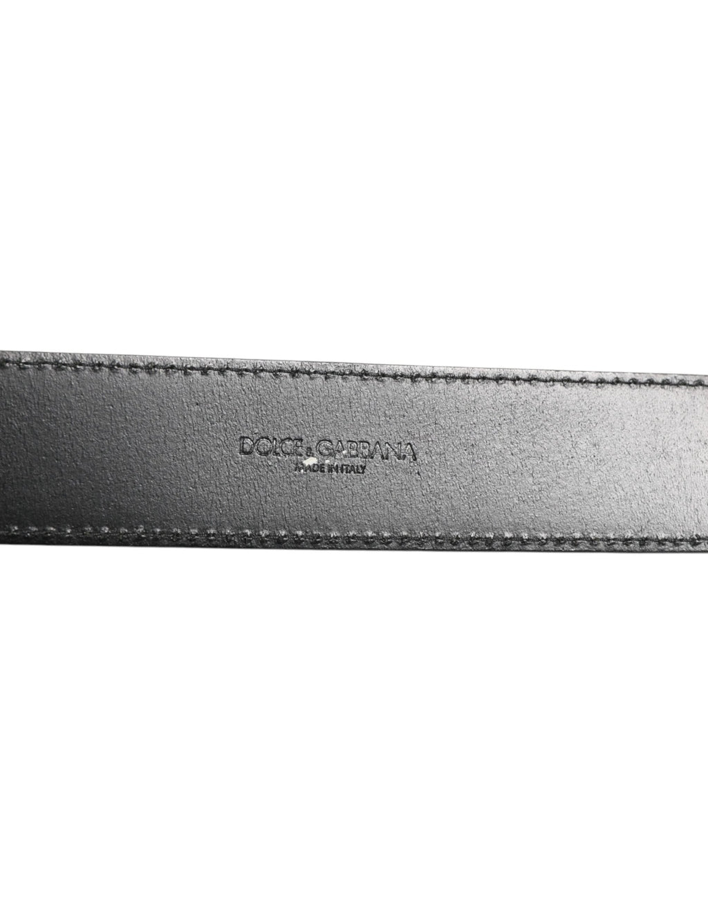 Dolce & Gabbana Black Leather Classic Metal Logo Buckle Belt by Dolce & Gabbana