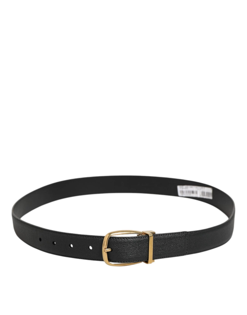 Dolce & Gabbana Black Leather Classic Metal Logo Buckle Belt by Dolce & Gabbana