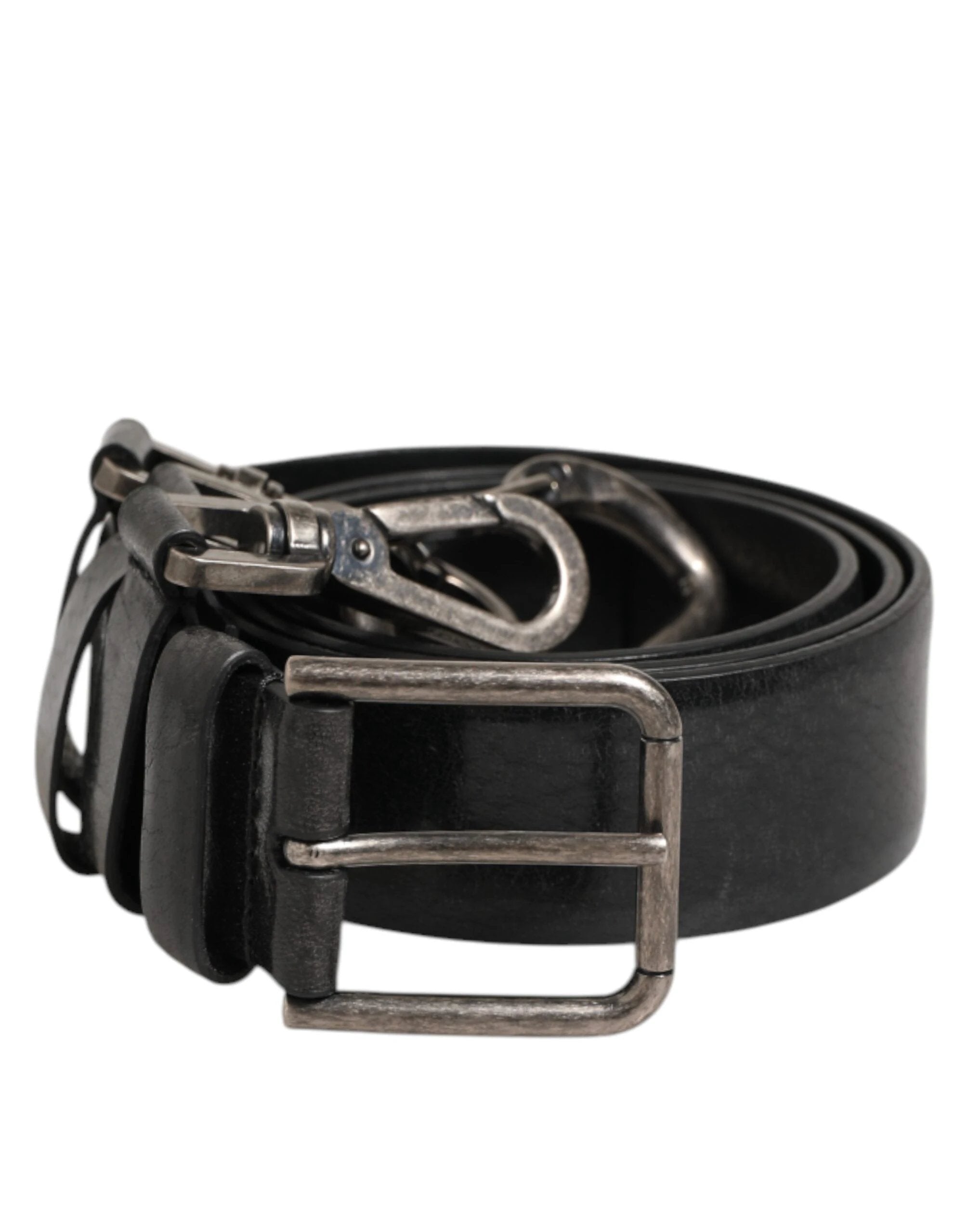 Dolce & Gabbana Black Key Ring Clip Attachments Buckle Belt by Dolce & Gabbana