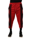Dolce & Gabbana Red Embroidered Casual Cropped Trouser Pants by Dolce & Gabbana