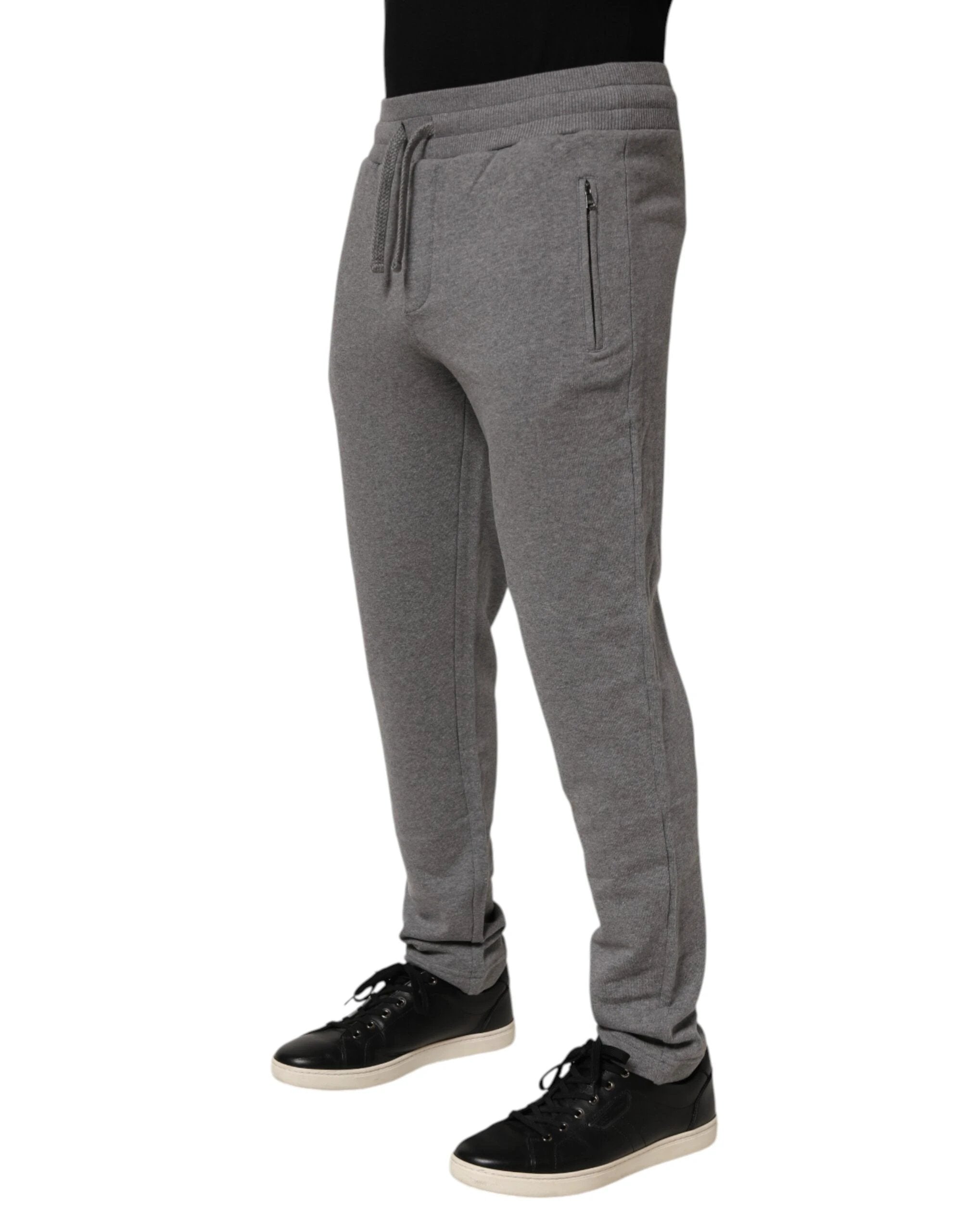 Dolce & Gabbana Cotton Jogger Sweatpants Trouser Gray by Dolce & Gabbana