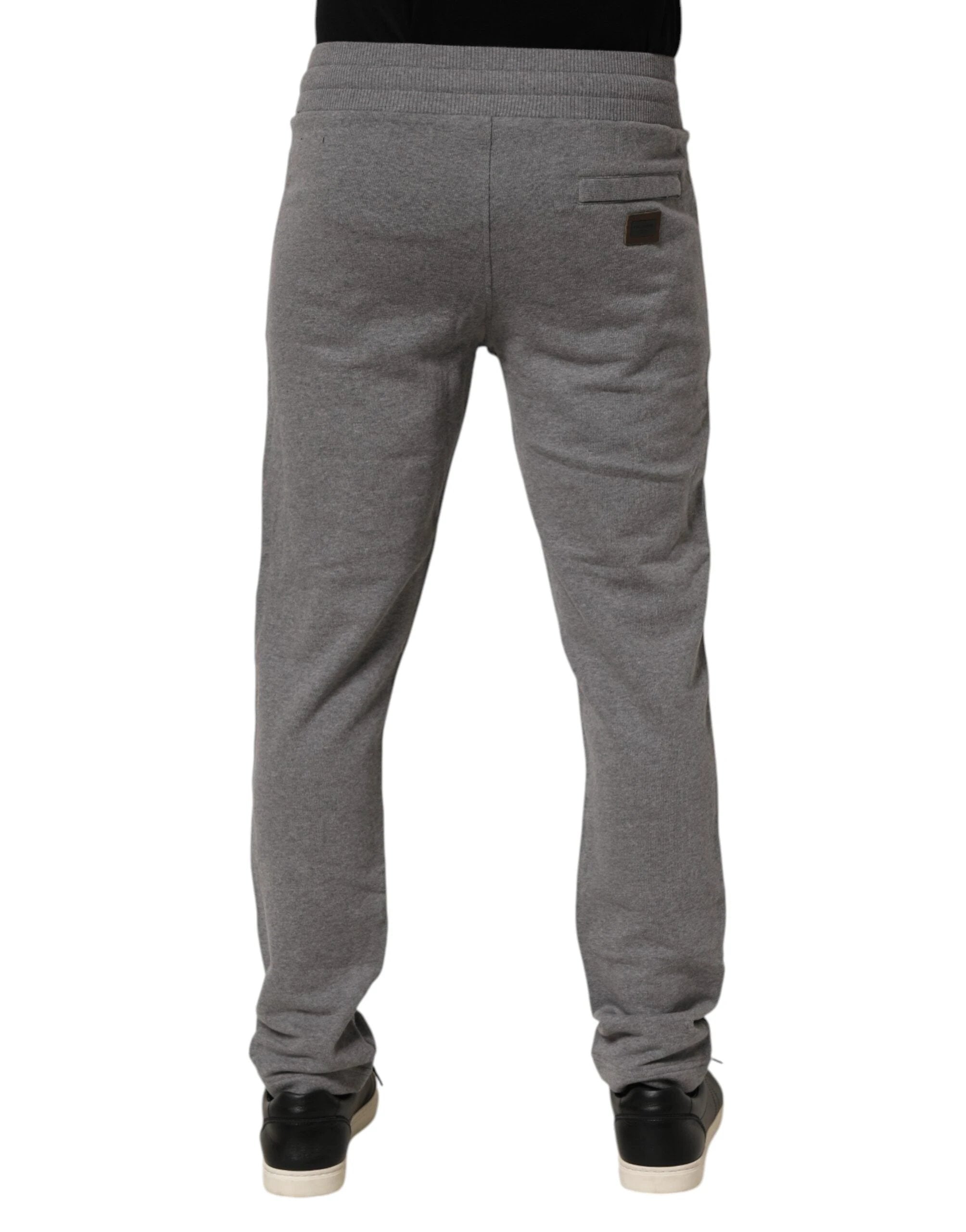 Dolce & Gabbana Cotton Jogger Sweatpants Trouser Gray by Dolce & Gabbana