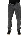 Dolce & Gabbana Gray Cotton Slim Fit Denim Trouser Jeans by Dolce & Gabbana