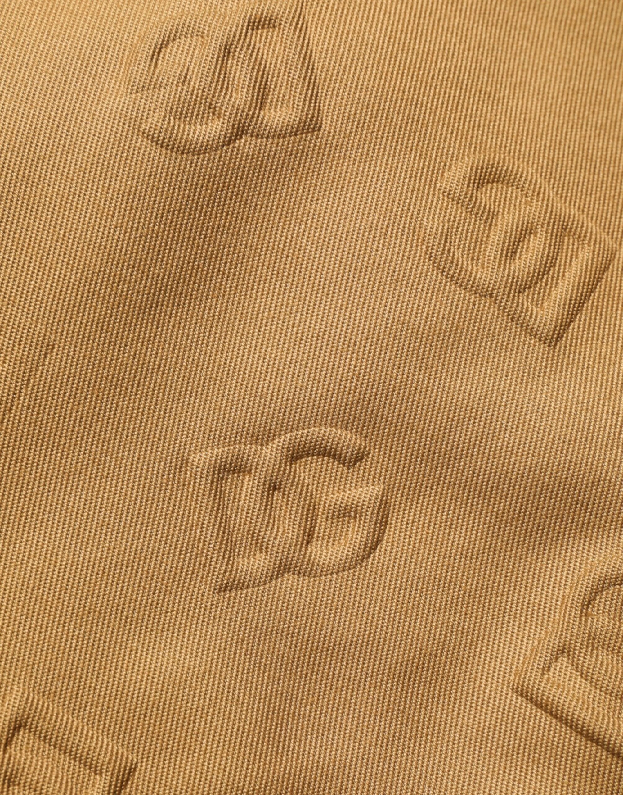 Dolce & Gabbana Brown Cotton Stretch Logo CargoBermuda Shorts by Dolce & Gabbana