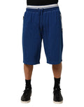 Dolce & Gabbana Blue Cotton Blend Bermuda Sweatpants Shorts by Dolce & Gabbana