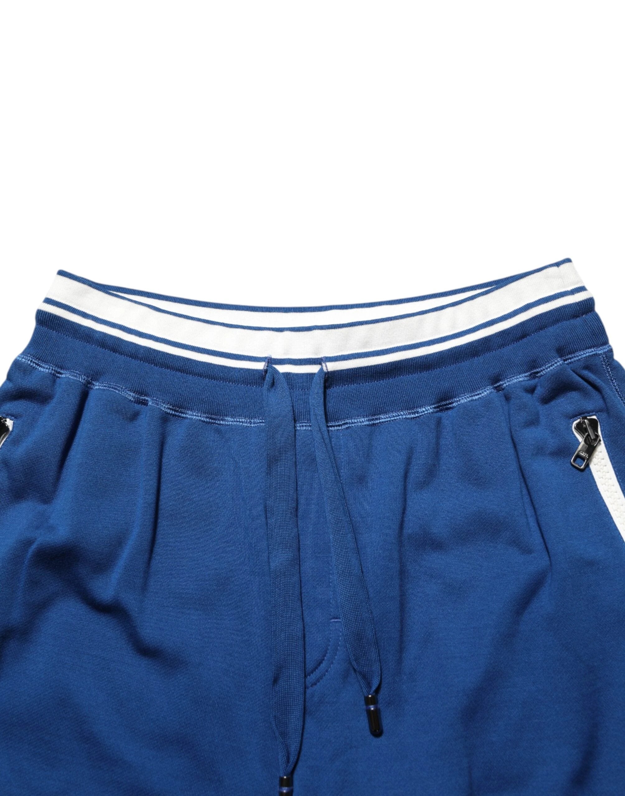 Dolce & Gabbana Blue Cotton Blend Bermuda Sweatpants Shorts by Dolce & Gabbana