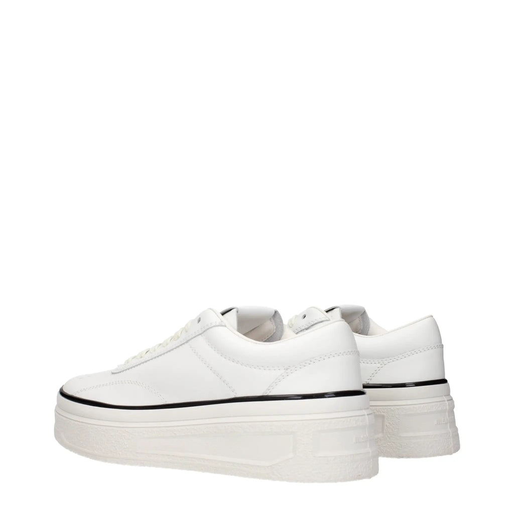 Baskets à plateforme en cuir blanc Jil Sander