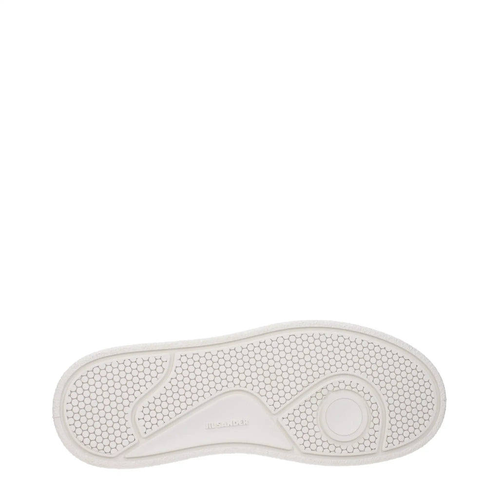 Baskets à plateforme en cuir blanc Jil Sander
