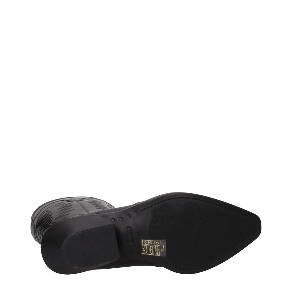 Christian Dior Black Cotton Boots