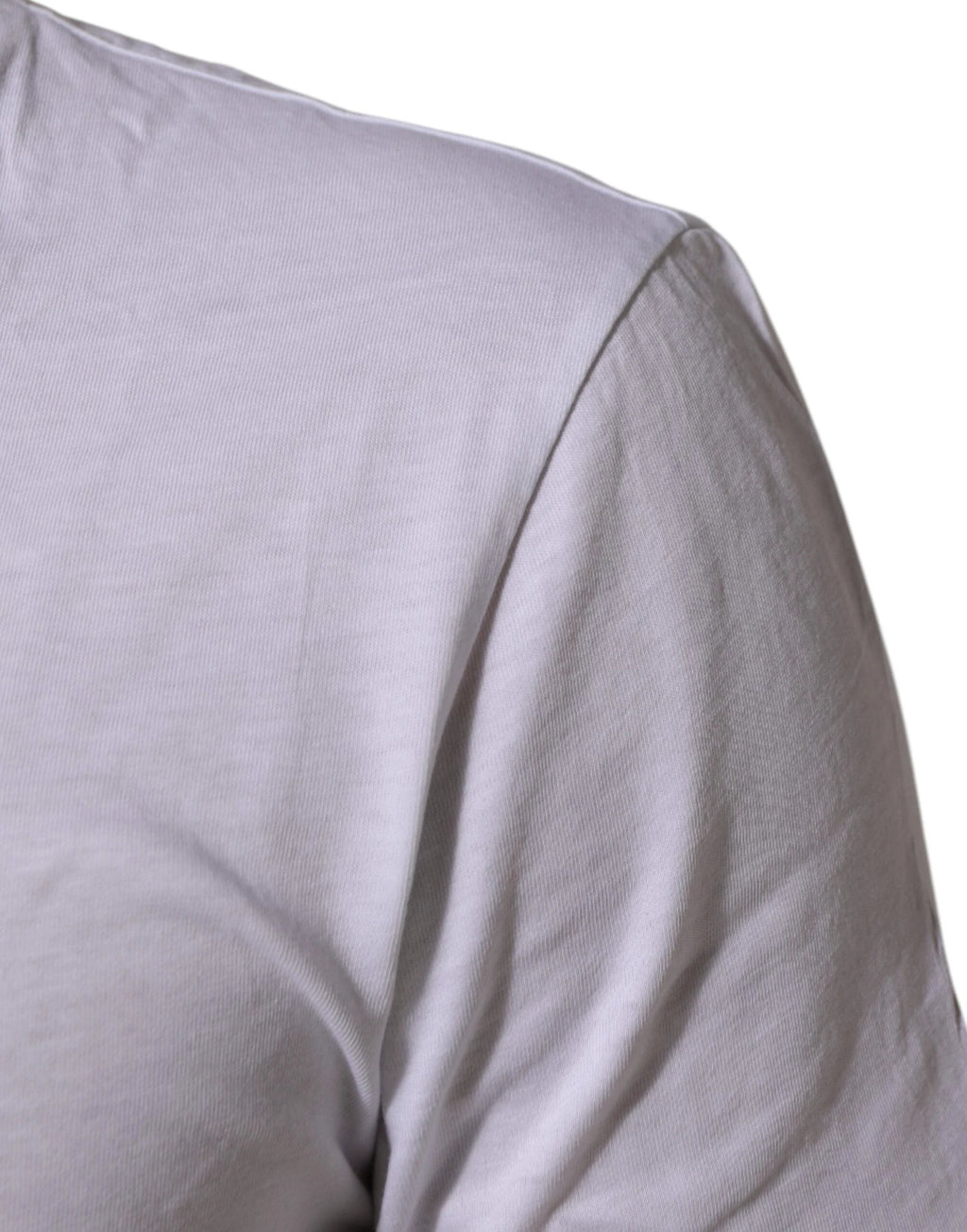 Dolce & Gabbana White Cotton Logo Print Crew Neck T-shirt by Dolce & Gabbana