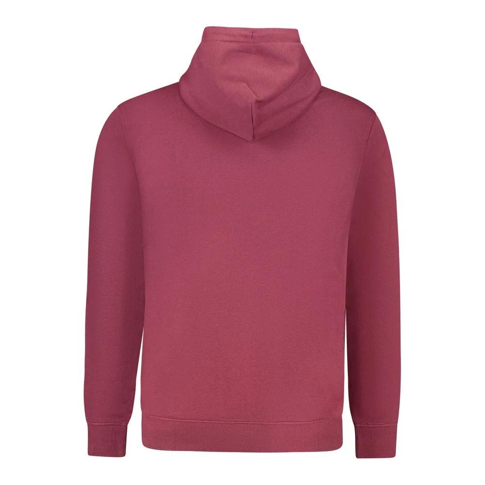 Tommy Hilfiger Red Cotton Men's Sweatshirt with Hood Tommy Hilfiger