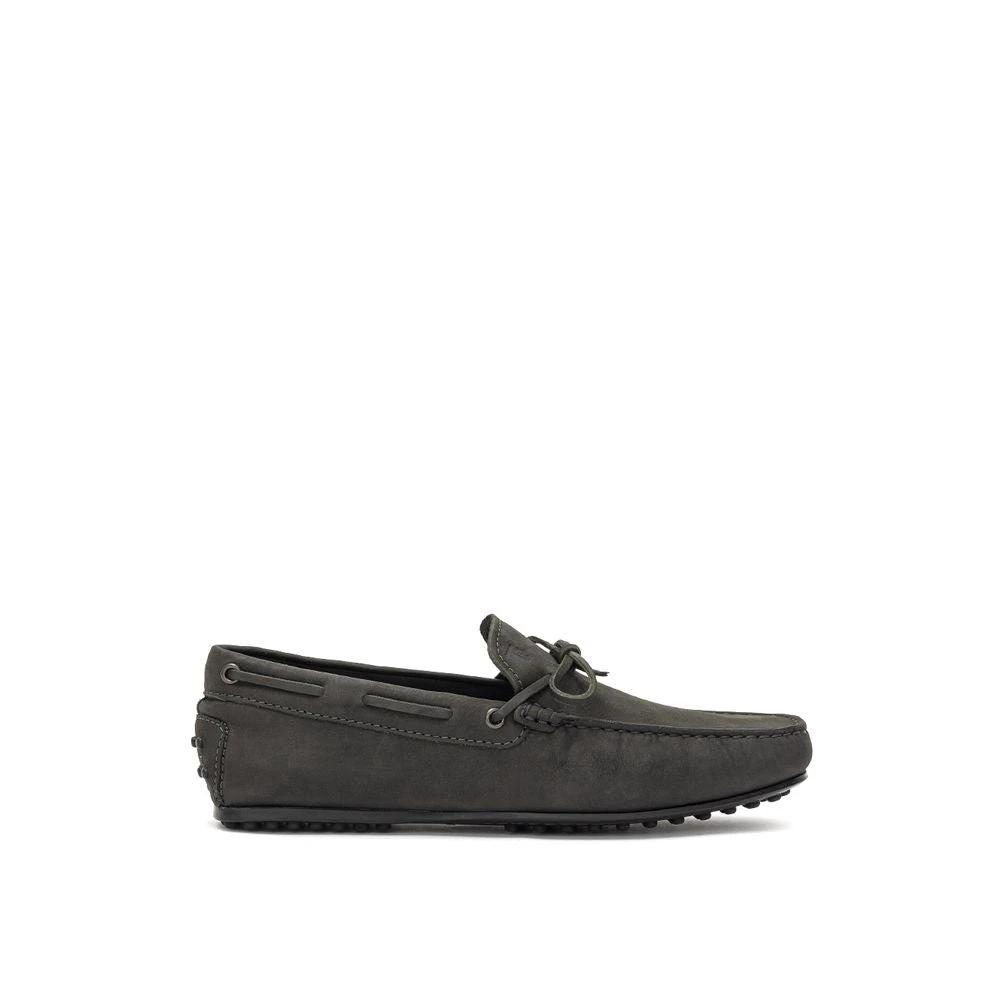 Tod's Gray Nubuc Leather Moccassin by Tod's