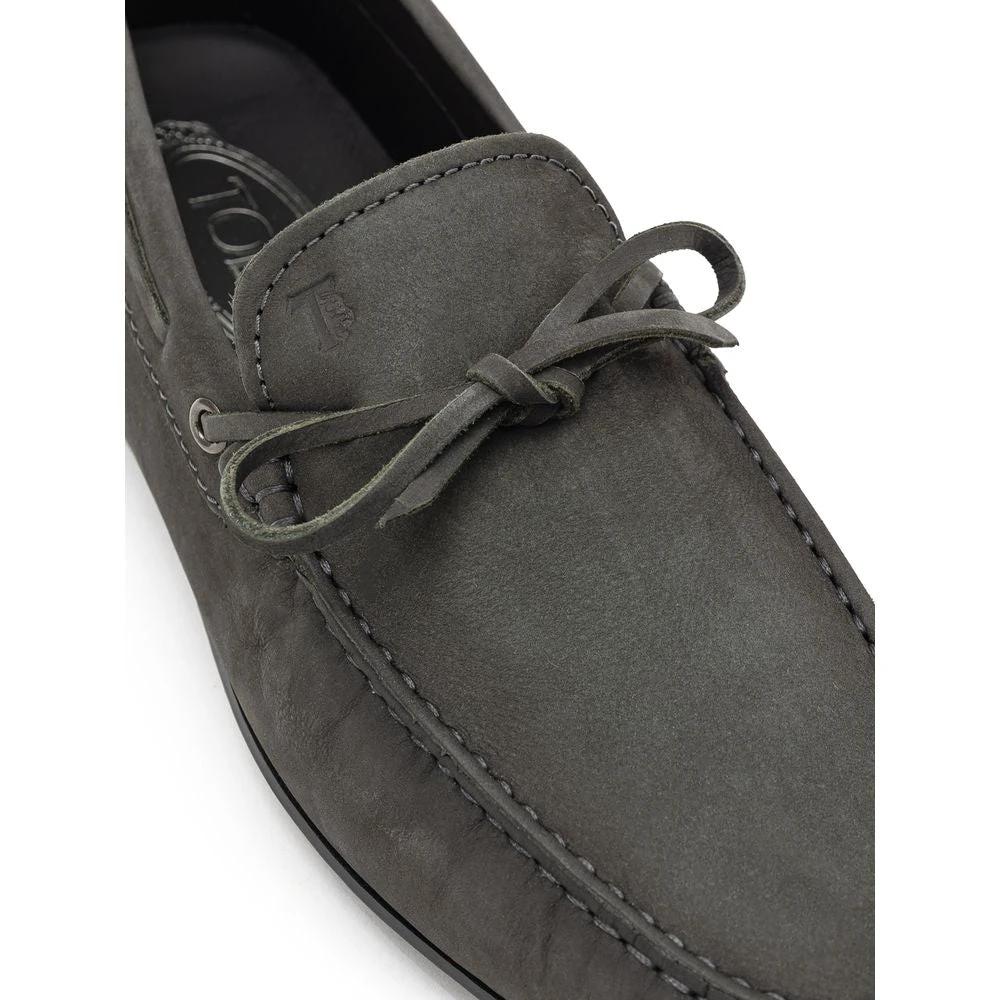 Tod's Gray Nubuc Leather Moccassin by Tod's