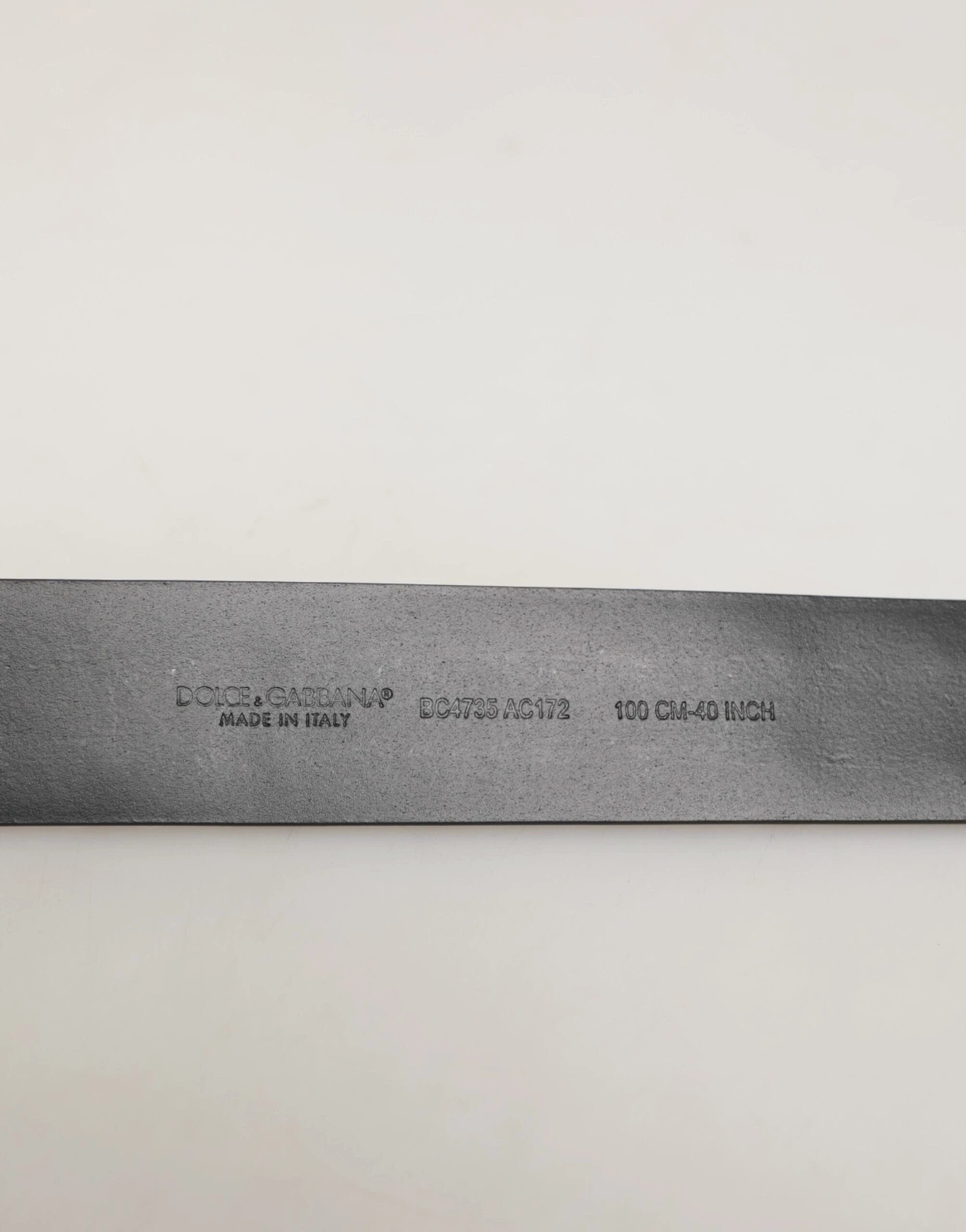 Dolce & Gabbana Black Calf Leather Studded Silver Buckle Belt by Dolce & Gabbana