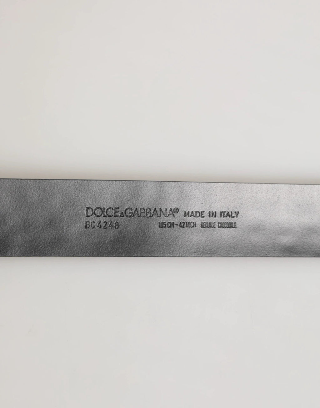 Dolce & Gabbana Black Exotic Leather DG Logo Buckle Belt by Dolce & Gabbana