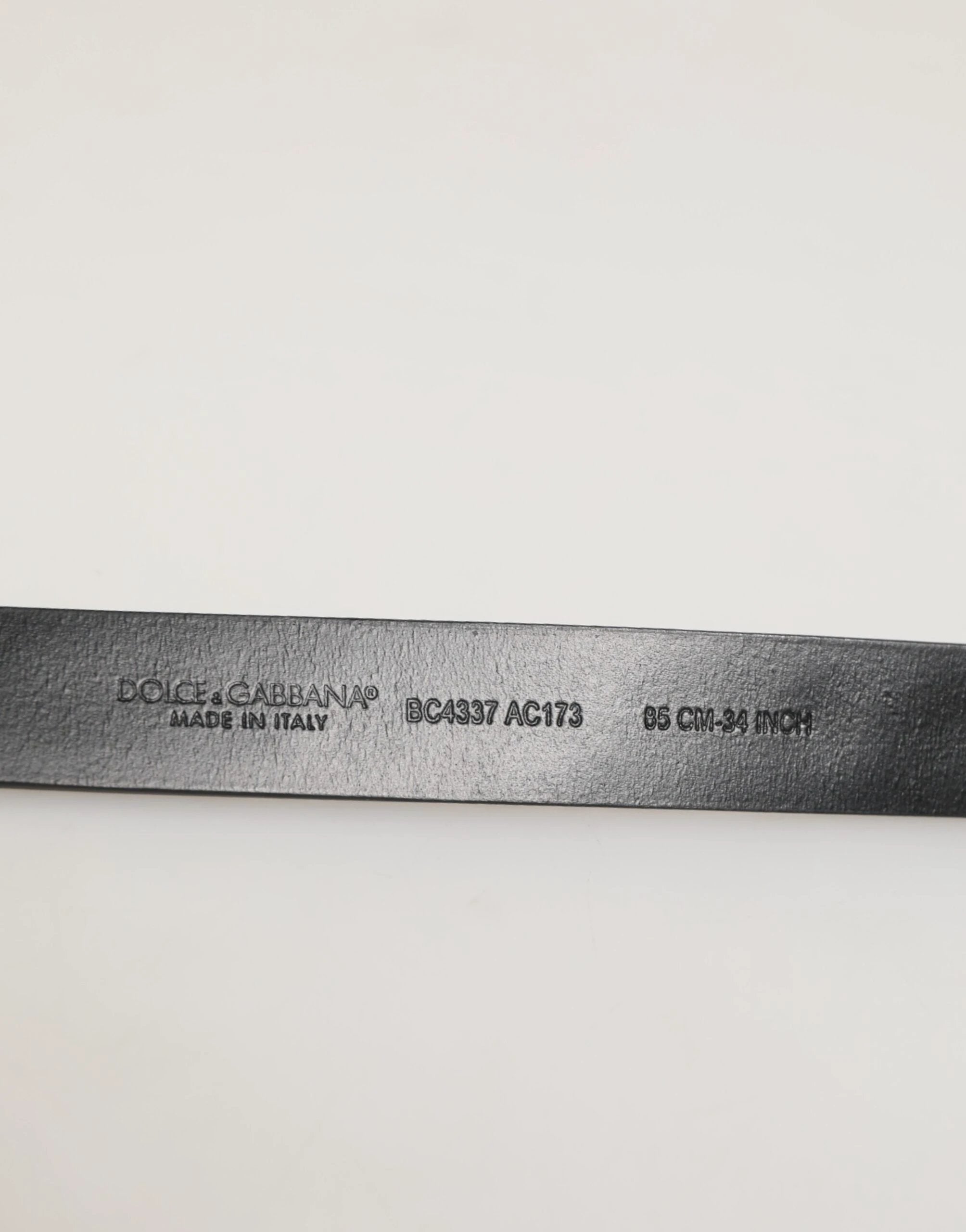 Dolce & Gabbana Black Leather Studded Silver-Tone Buckle Belt by Dolce & Gabbana