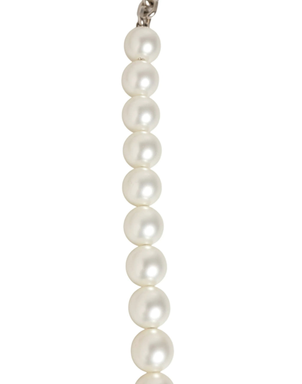 Dolce & Gabbana Black Leather Pearl Chain Bag Accessory Shoulder Strap by Dolce & Gabbana