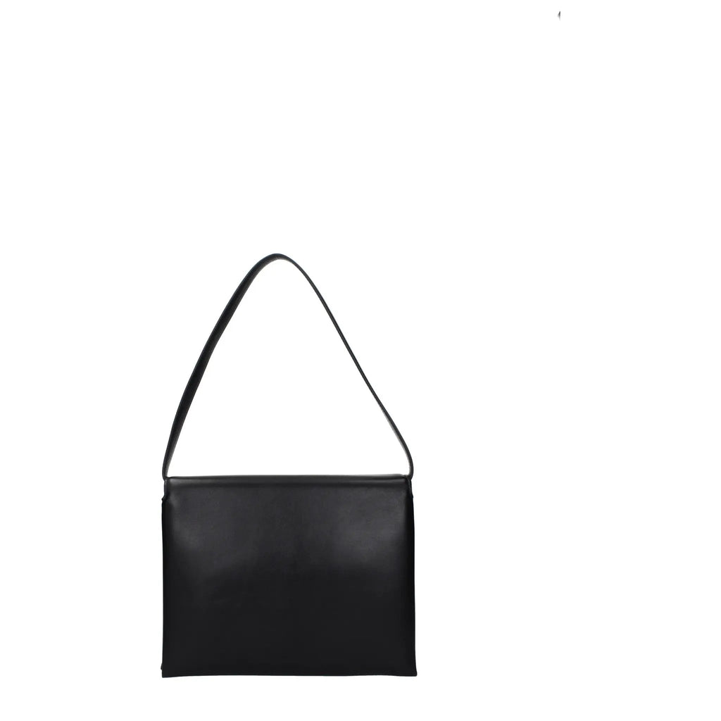 Sac bandoulière en cuir noir Jil Sander