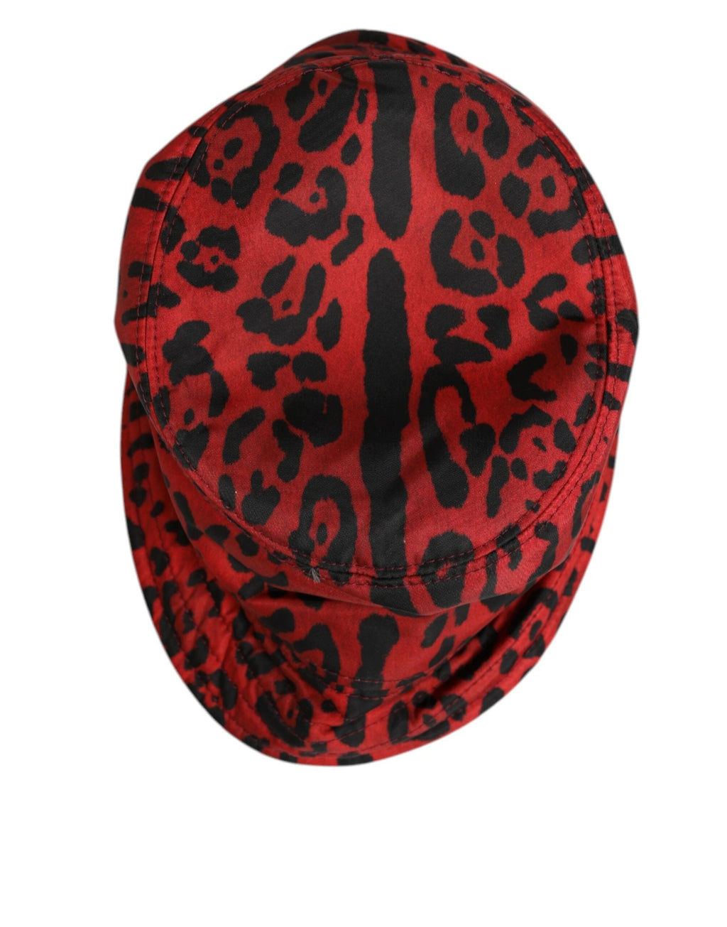 Dolce & Gabbana Red Black Nylon Leopard Print Bucket Men Cap Hat by Dolce & Gabbana