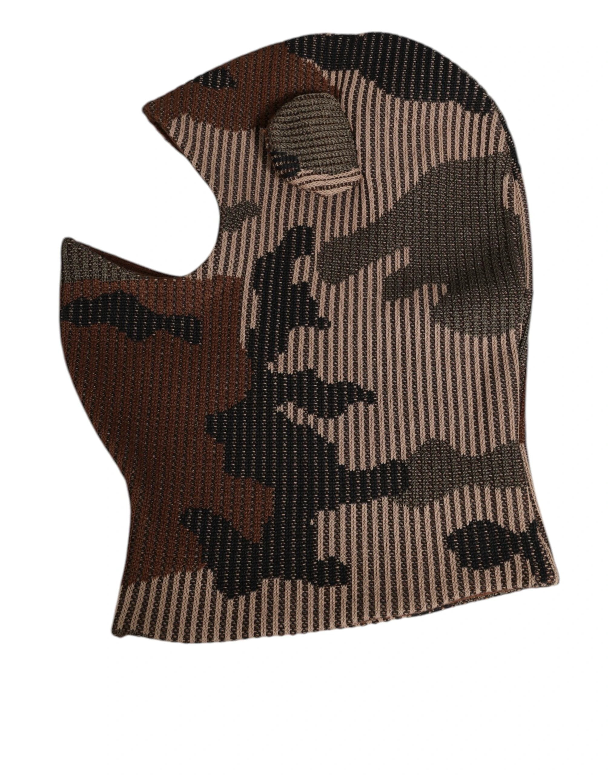 Dolce & Gabbana Multicolor Camouflage Balaclava Mask Men Cap One Size Hat by Dolce & Gabbana