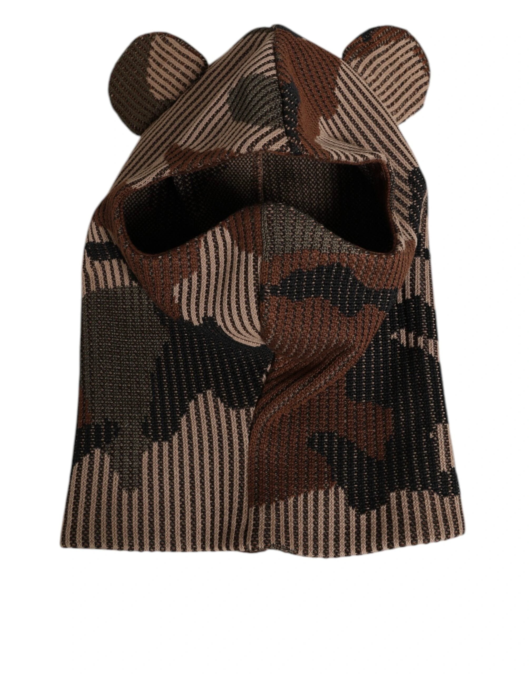 Dolce & Gabbana Multicolor Camouflage Balaclava Mask Men Cap One Size Hat by Dolce & Gabbana