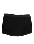 Dolce & Gabbana Black Lace Stole Knitted DG Logo Men One Size Scarf by Dolce & Gabbana