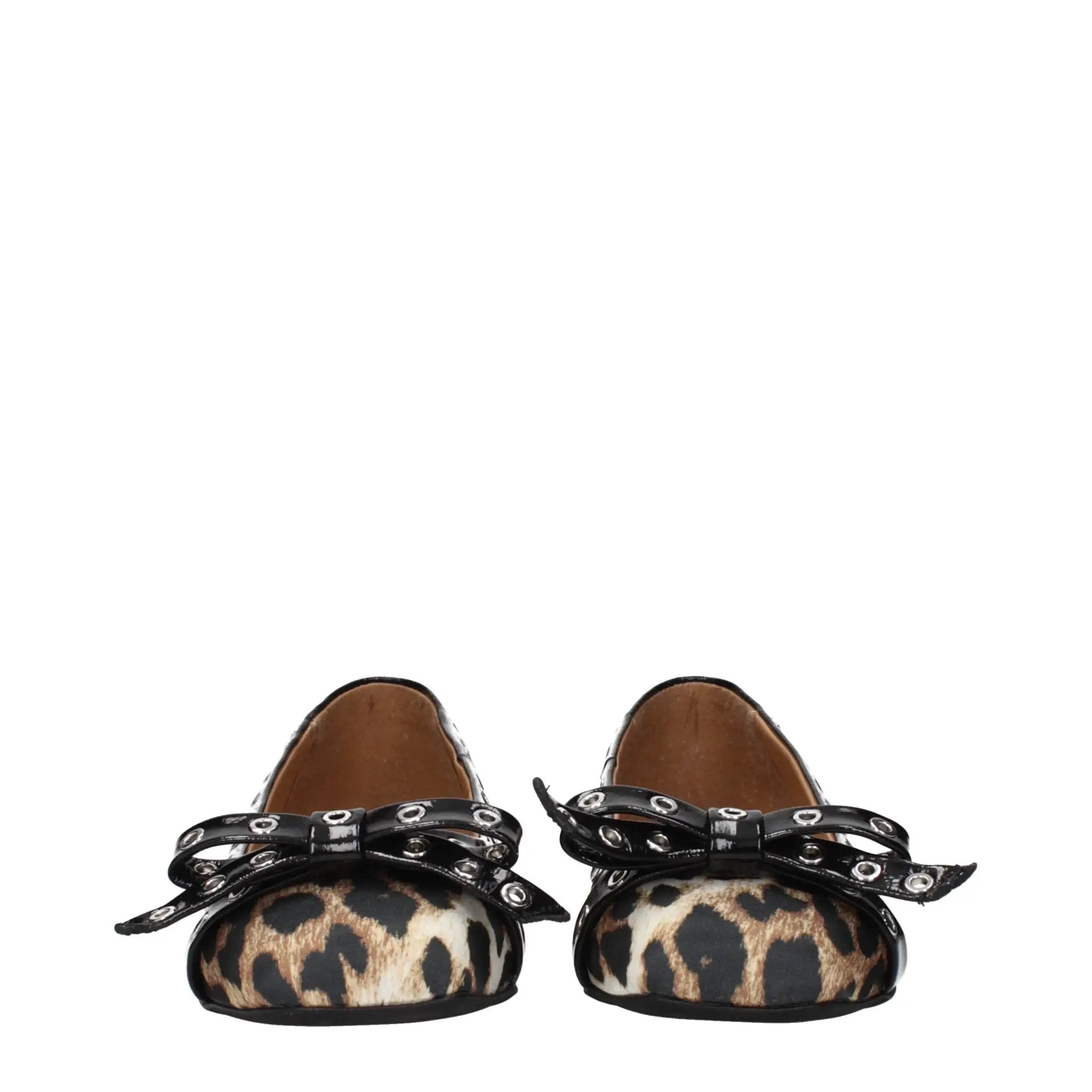 Ballerines en tissu marron Ganni