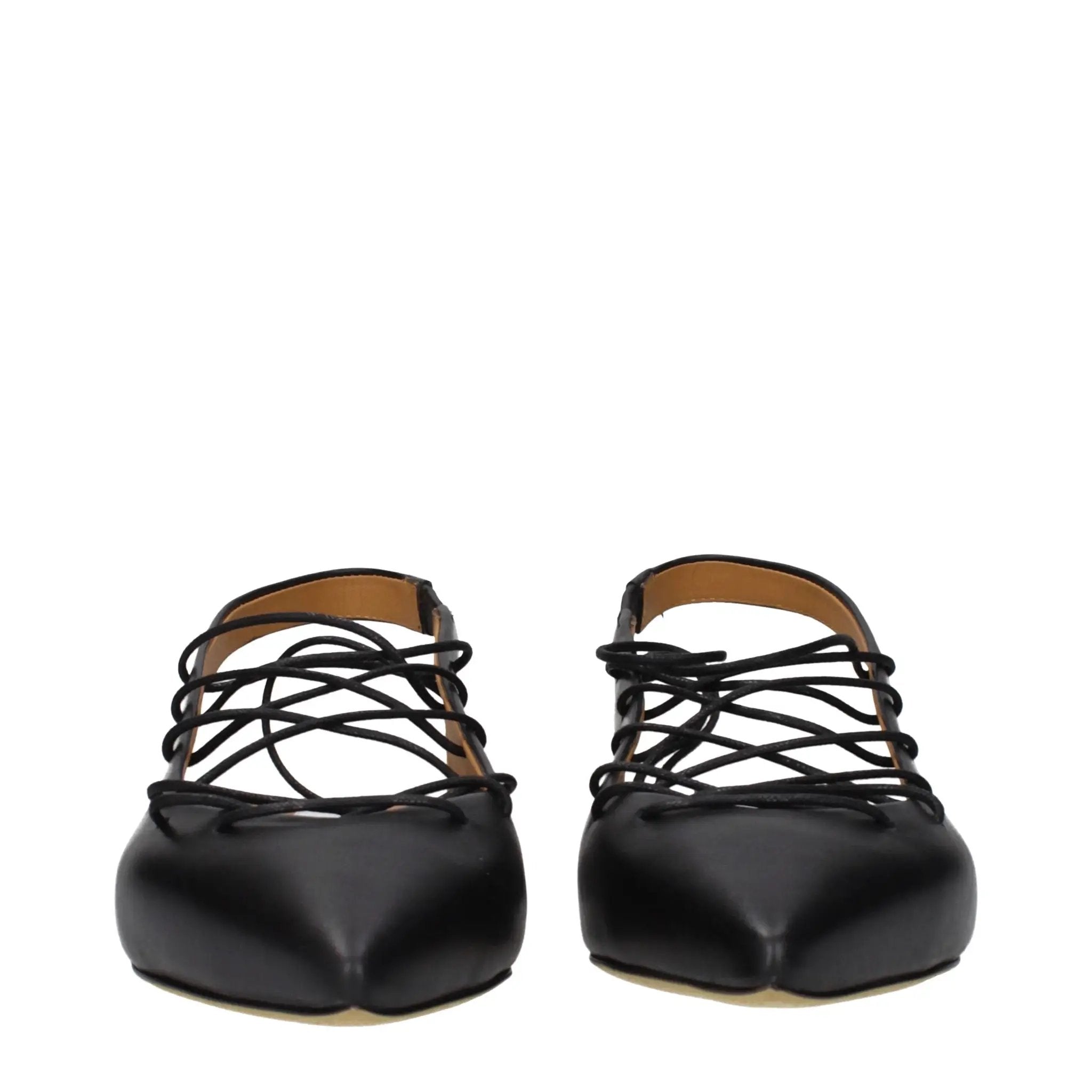 Moschino Black Leather Flats