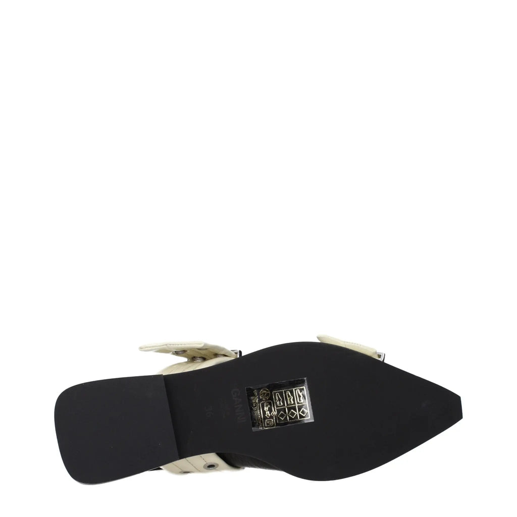 Ganni Black Polyethylene Flat Sandals