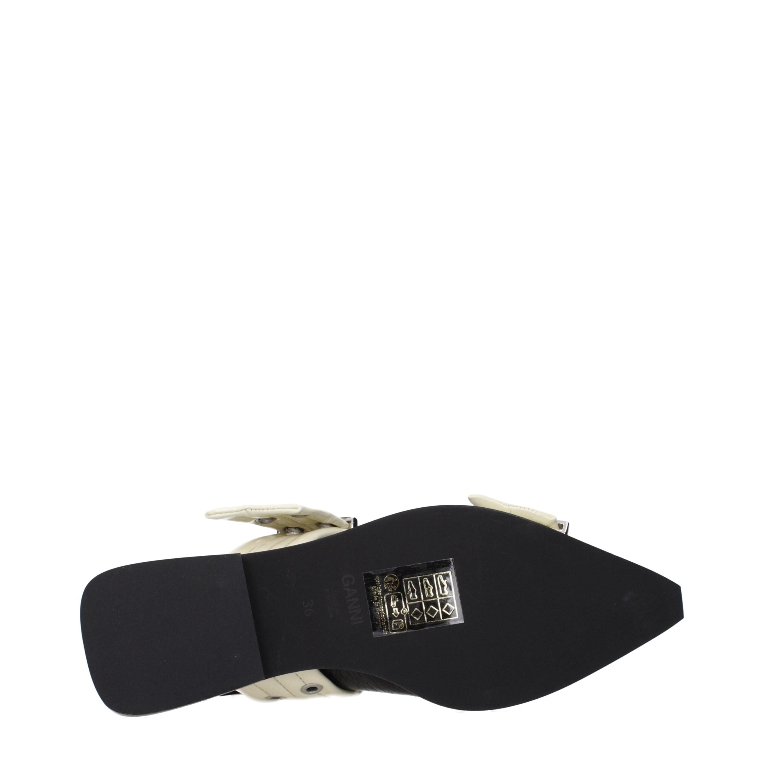 Sandales plates Ganni en polyéthylène noir