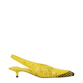 Sandales plates en cuir jaune Jacquemus